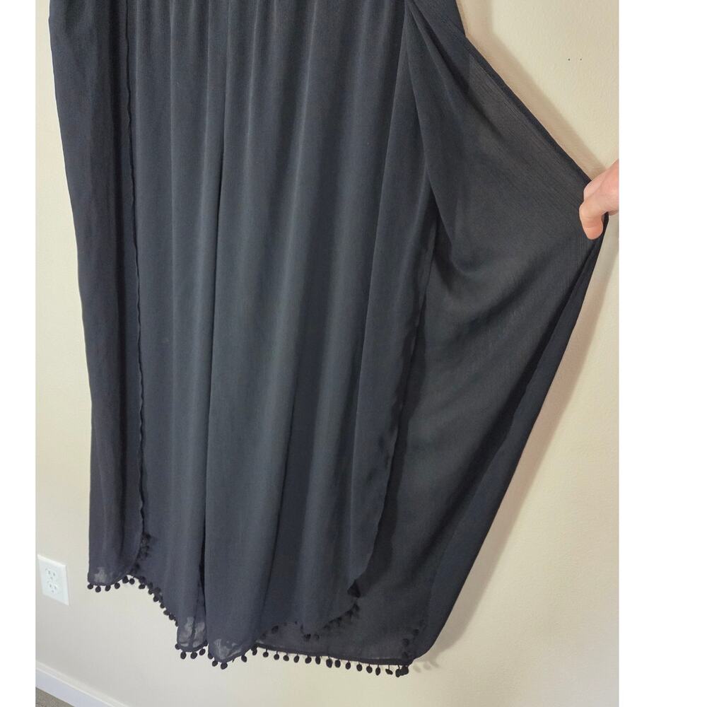 Time and Tru Woman's Sheer Black Slit Leg Swim Cover Pants Size 3X - Picture 3 of 8